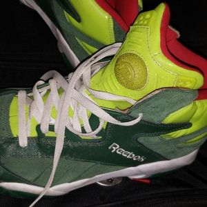 Green Reebok Shaq Pumps